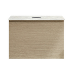 Parisi Rocki + MyTop 600 Wall Mounted Cabinet with Honed Porcelain Top - Sand Plus - Carrara Porcelain Top - FV-RK-600-SP-CAH