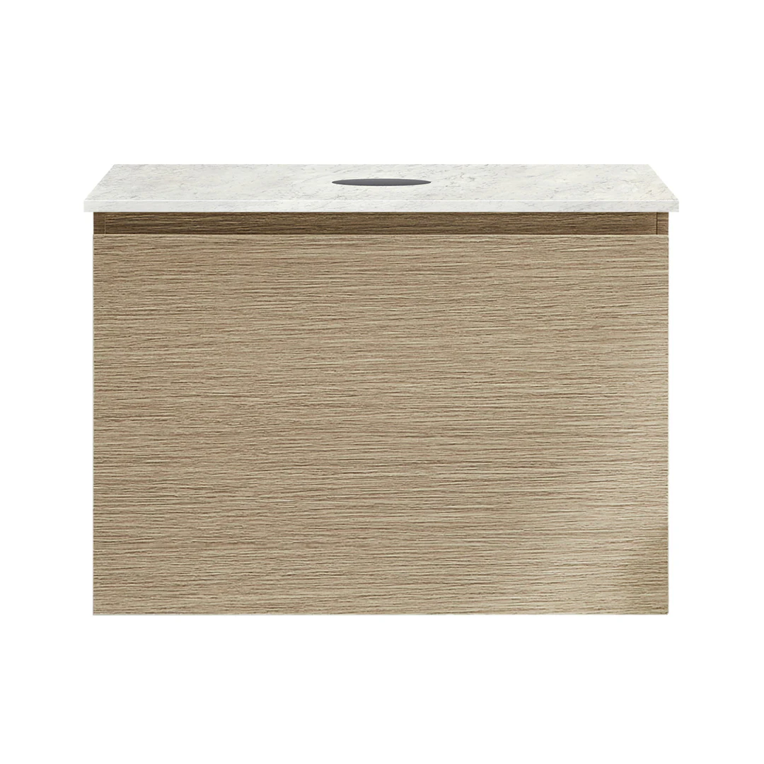 Parisi Rocki + MyTop 600 Wall Mounted Cabinet with Honed Porcelain Top - Sand Plus - Carrara Porcelain Top - FV-RK-600-SP-CAH