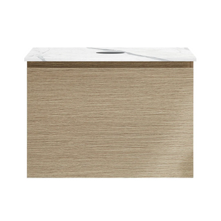 Parisi Rocki + MyTop 600 Wall Mounted Cabinet with Honed Porcelain Top - Sand Plus - Statuario Porcelain Top - FV-RK-600-SP-STH