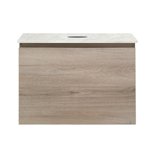 Parisi Rocki + MyTop 600 Wall Mounted Cabinet with Honed Porcelain Top - Steel Oak - Carrara Porcelain Top - FV-RK-600-ST-CAH