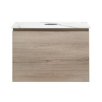 Parisi Rocki + MyTop 600 Wall Mounted Cabinet with Honed Porcelain Top - Steel Oak - Statuario Porcelain Top - FV-RK-600-ST-STH