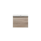Parisi Rocki + MyTop 600 Wall Mounted Cabinet with Honed Porcelain Top - Steel Oak - Portland Hood Porcelain Top - FV-RK-600-ST-PHH