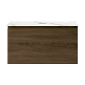 Parisi Rocki + MyTop 800 Wall Mounted Cabinet with Honed Porcelain Top - Moka - Statuario Porcelain Top - FV-RK-800-MK-STH