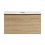 Parisi Rocki + MyTop 800 Wall Mounted Cabinet with Honed Porcelain Top - Sahara - Carrara Porcelain Top - FV-RK-800-SH-CAH