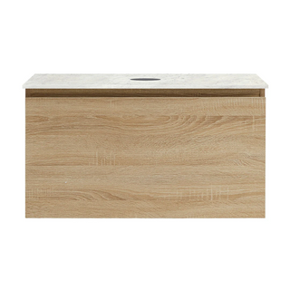 Parisi Rocki + MyTop 800 Wall Mounted Cabinet with Honed Porcelain Top - Sahara - Carrara Porcelain Top - FV-RK-800-SH-CAH