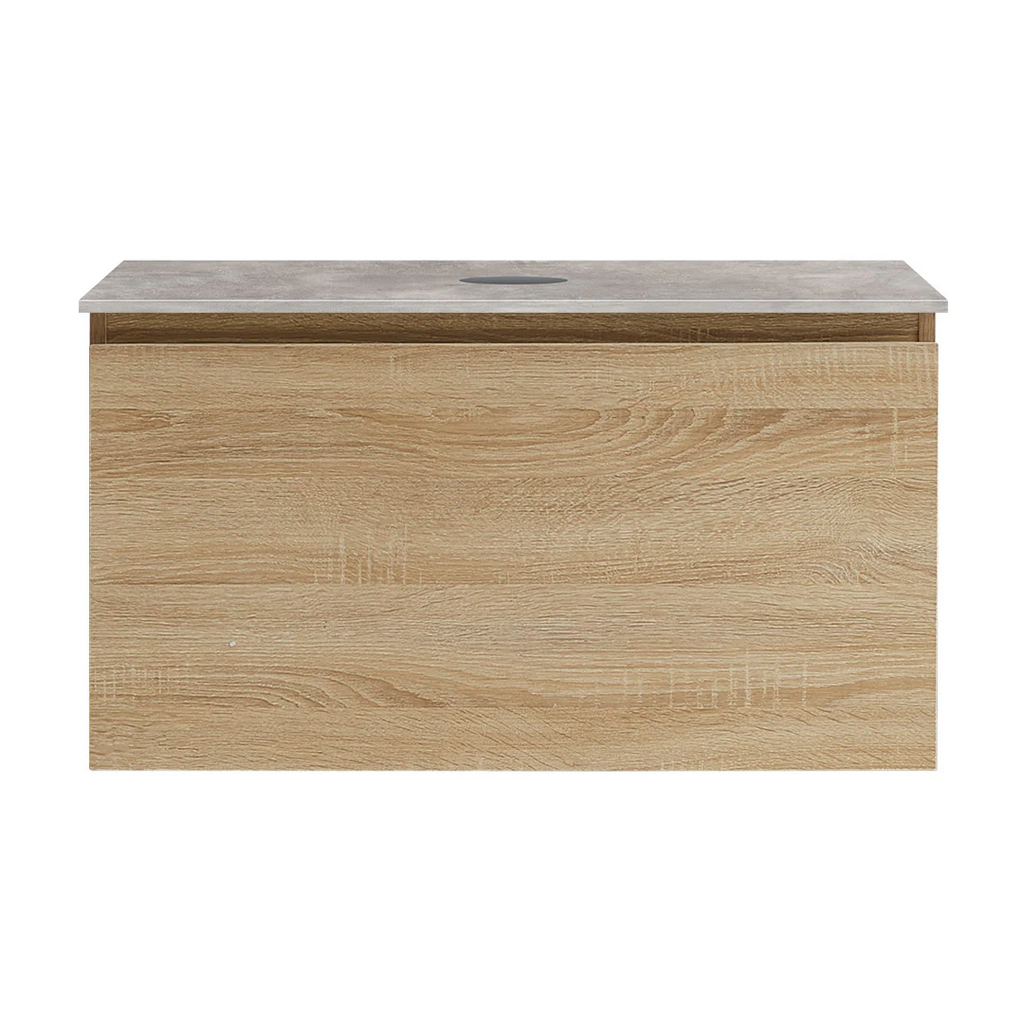 Parisi Rocki + MyTop 800 Wall Mounted Cabinet with Honed Porcelain Top - Sahara - Portland Hood Porcelain Top - FV-RK-800-SH-PHH