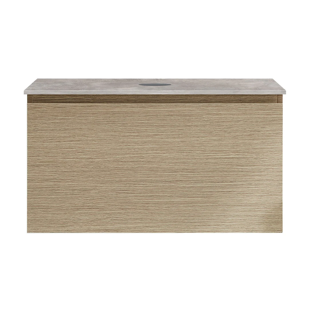 Parisi Rocki + MyTop 800 Wall Mounted Cabinet with Honed Porcelain Top - Sand Plus - Portland Hood Porcelain Top - FV-RK-800-SP-PHH