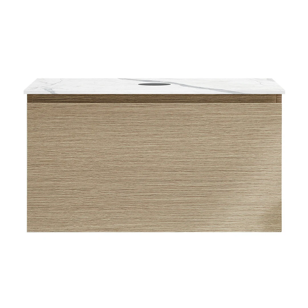 Parisi Rocki + MyTop 800 Wall Mounted Cabinet with Honed Porcelain Top - Sand Plus - Statuario Porcelain Top - FV-RK-800-SP-STH