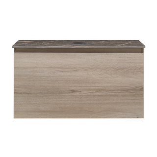 Parisi Rocki + MyTop 800 Wall Mounted Cabinet with Honed Porcelain Top - Steel Oak - Ombra di Caravaggio Porcelain Top - FV-RK-800-ST-OCP