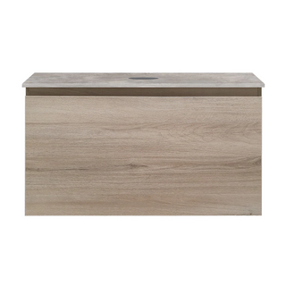 Parisi Rocki + MyTop 800 Wall Mounted Cabinet with Honed Porcelain Top - Steel Oak - Portland Hood Porcelain Top - FV-RK-800-ST-PHH