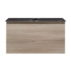 Parisi Rocki + MyTop 800 Wall Mounted Cabinet with Honed Porcelain Top - Steel Oak - Sahara Noir Porcelain Top - FV-RK-800-ST-SAH