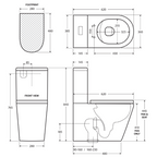 Fienza Isabella BTW Toilet Suite Geberit Cistern S-Trap - Bottom Inlet - K014GEA