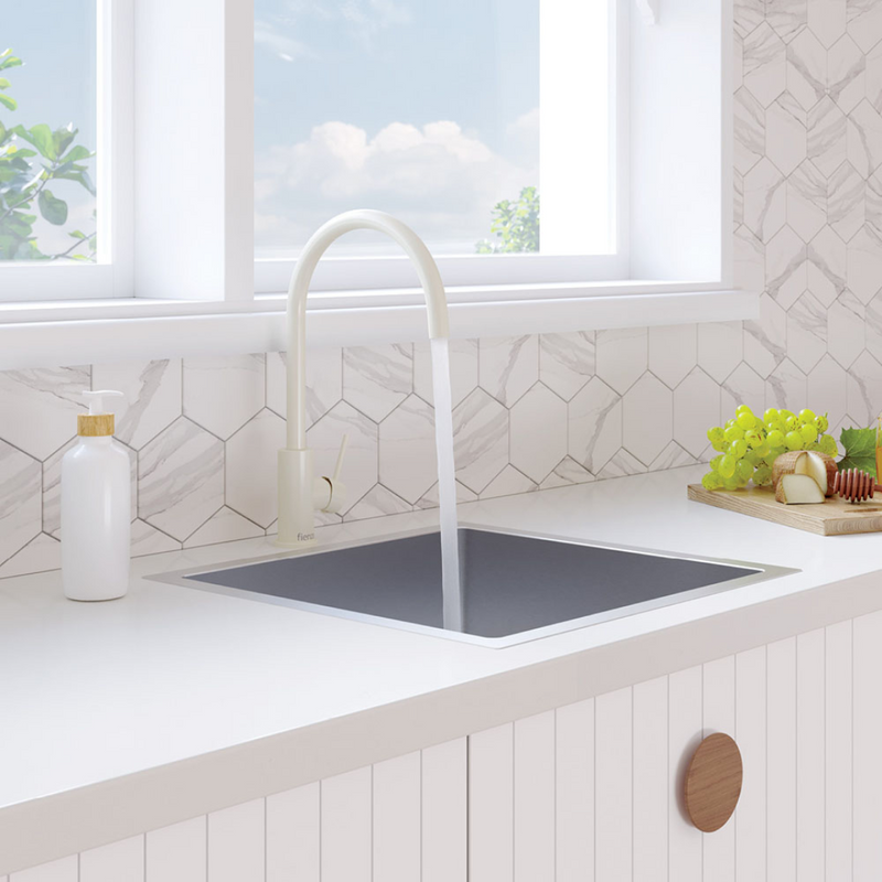 Fienza Kaya Ambience Sink Mixer - Gloss Warm White