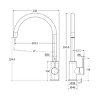 Fienza Kaya Sink Mixer - Gun Metal - 228105GM