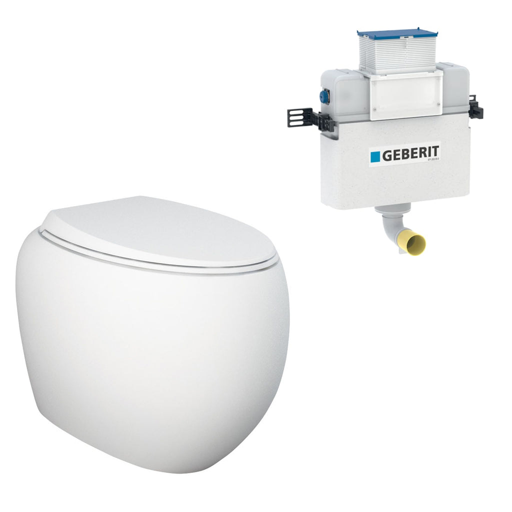 Fienza Rak Cloud Wall Faced S-Trap Toilet Suite - Geberit Kappa Cistern - 897650MWA