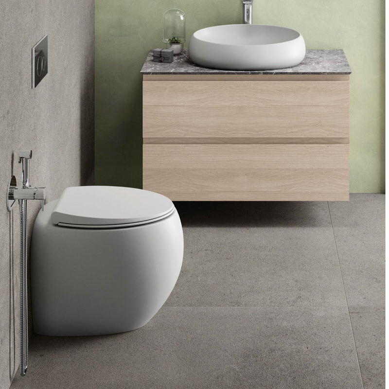 Fienza Rak Cloud Wall Faced P-Trap Toilet Suite - R&T Cistern