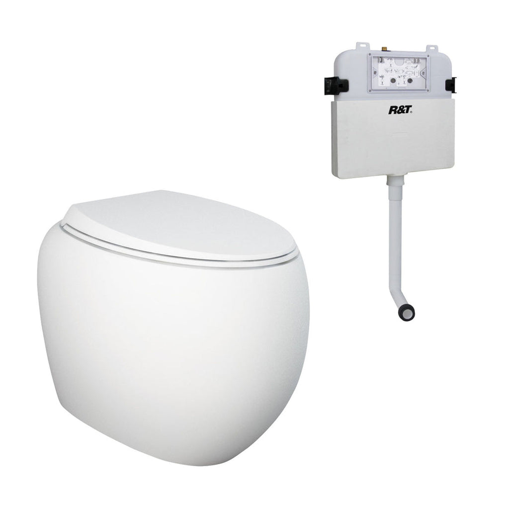 Fienza Rak Cloud Wall Faced P-Trap Toilet Suite - R&T Cistern - 897750MW