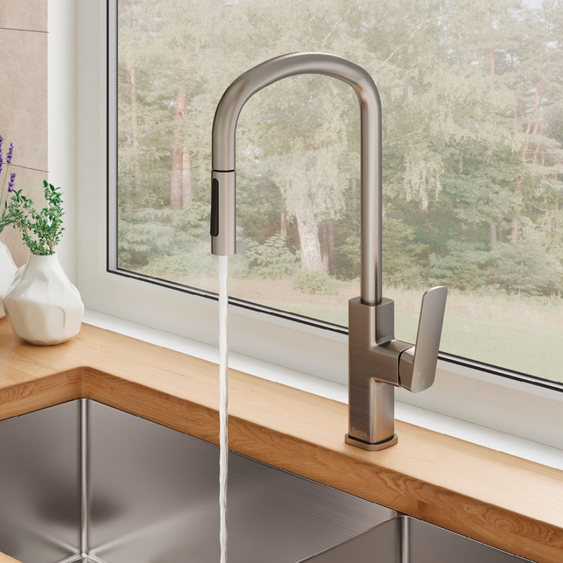 Fienza Tono Pull-Out Sink Mixer - Brushed Nickel