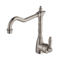 Fienza Eleanor Shepherds Crook Sink Mixer - Brushed Nickel - 202105NN