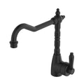 Fienza Eleanor Shepherds Crook Sink Mixer - Matte Black - 202105BL