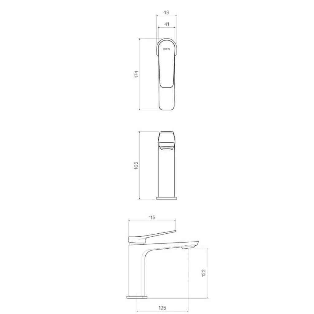Parisi Float Basin Mixer - Chrome - FL.01-1H