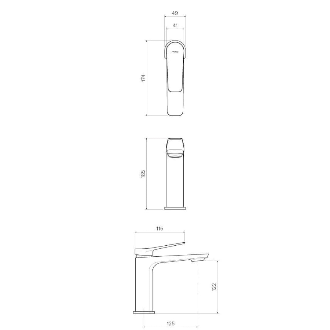 Parisi Float Basin Mixer - Fucile - FL.01-1H.50