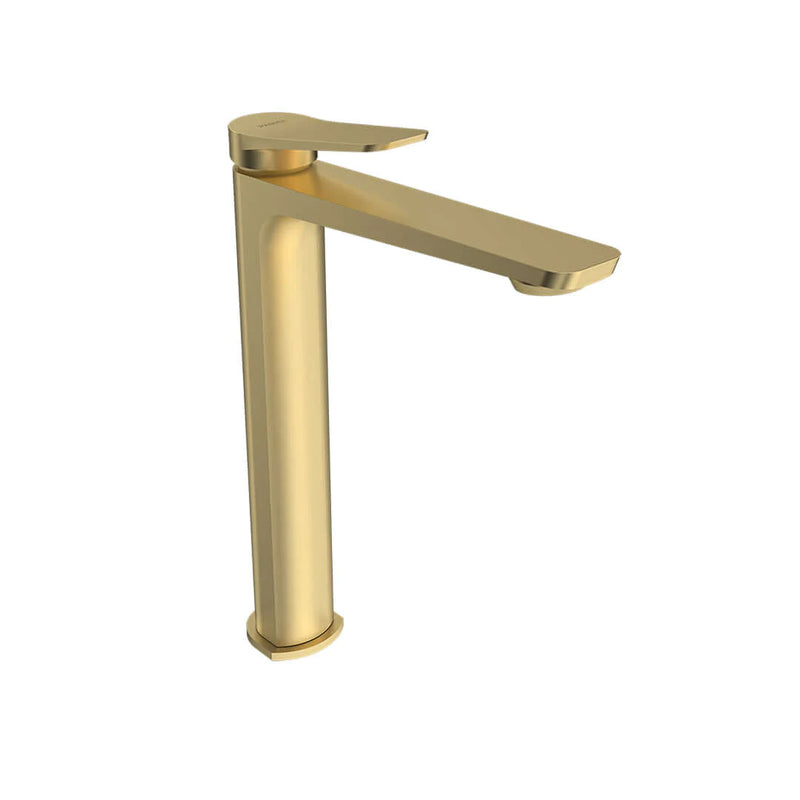 Parisi Float High Rise Basin Mixer - Brushed Brass