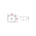 Flushline 45 Litre Laundry Tub including Basket Waste with By-Pass Kit - (2 x 40mm Holes) - SLT600FBPBW
