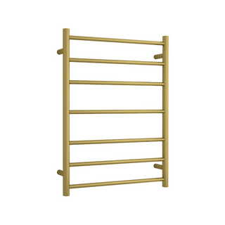 Thermorail 240V Round 600 Ladder Heated Towel Rail - SR44MBG Brushed Gold