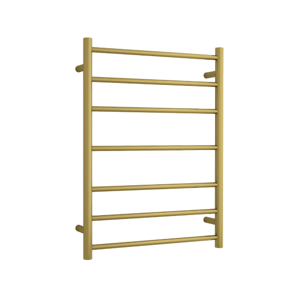 Thermorail 240V Round 600 Ladder Heated Towel Rail - SR44MBG Brushed Gold