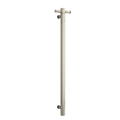 Thermorail 12V Straight 900 Round Vertical Single Heated Towel Rail - VS900HBN Brushed Nickel
