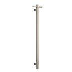 Thermorail 12V Straight 900 Round Vertical Single Heated Towel Rail - VS900HBN Brushed Nickel