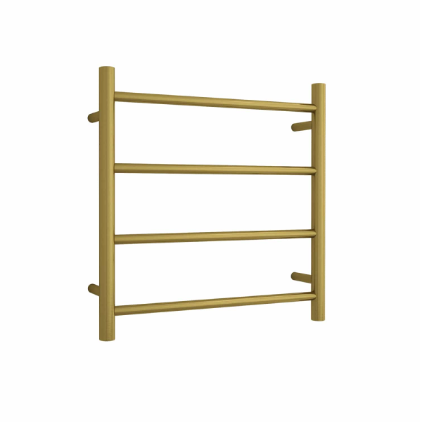 Thermorail 240V Round 550 Ladder Heated Towel Rail - SR25MBG Brushed Gold