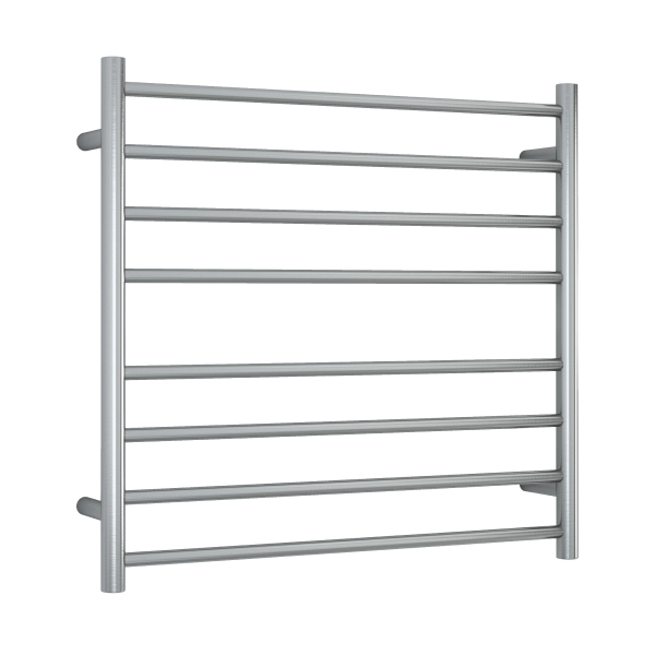 Thermorail 240V Round 750 Ladder Heated Towel Rail - SRB33M Brushed Stainless Steel