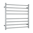 Thermorail 240V Round 750 Ladder Heated Towel Rail - SRB33M Brushed Stainless Steel