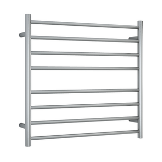 Thermorail 240V Round 750 Ladder Heated Towel Rail - SRB33M Brushed Stainless Steel