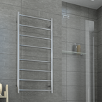 Thermorail 240V Straight 530 Round Ladder Heated Towel Rail - SRB27M Brushed Stainless Steel