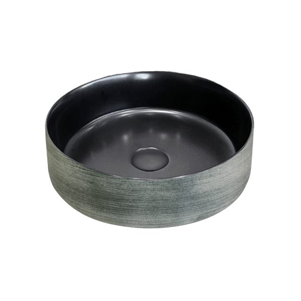 Decina Florencia Scratch Matte Black Above Counter Basin - FLBBS