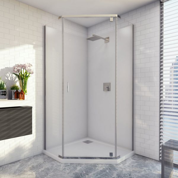 Decina Cascade 1000 Angle Semi-Frameless Pivot Shower Screen - CASSANGLEC