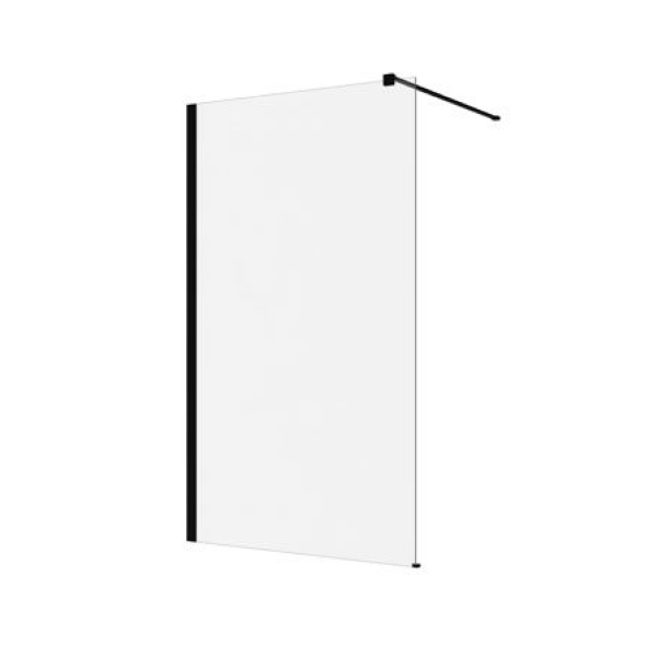 Decina M-Series 860 Wall Fixed Panel Black Fittings - MSP860CB