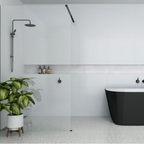 Decina M-Series 860 Wall Fixed Panel Black Fittings - MSP860CB