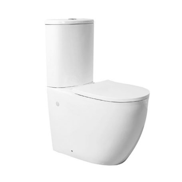Decina Alegra Ezi Height Rimless Universal Back-to-Wall Toilet Suite - ALTSWFER