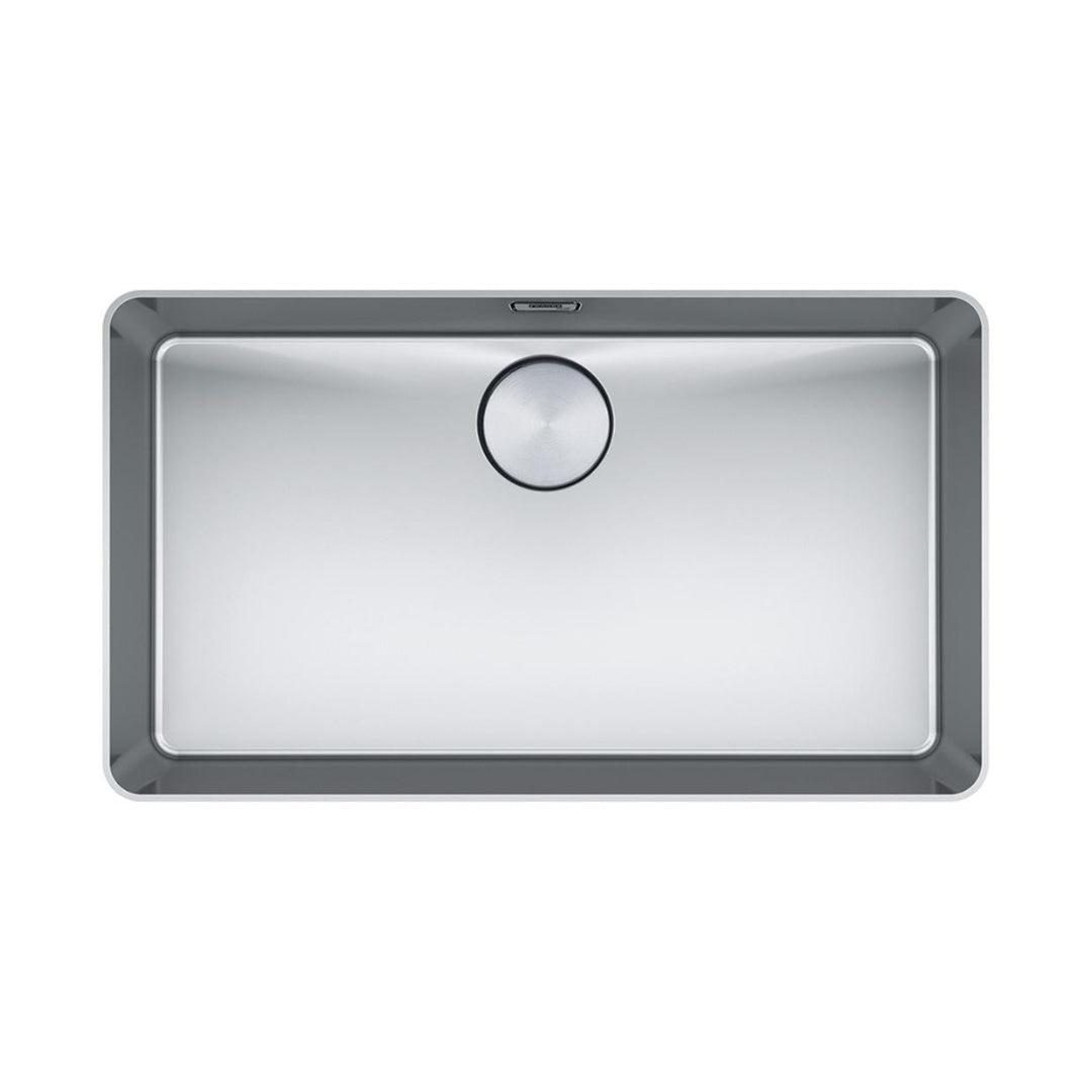 Franke Mythos MYX210-70FPC Single Bowl Topmount or Flushmount Sink - Includes Drainer, Rollamat & Remote Waste - MYX21070FPC