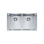 Franke Bolero BOX220-36 Double Bowl Sink Topmount, Undermount, Flushmount - Stainless Steel - BOX22036