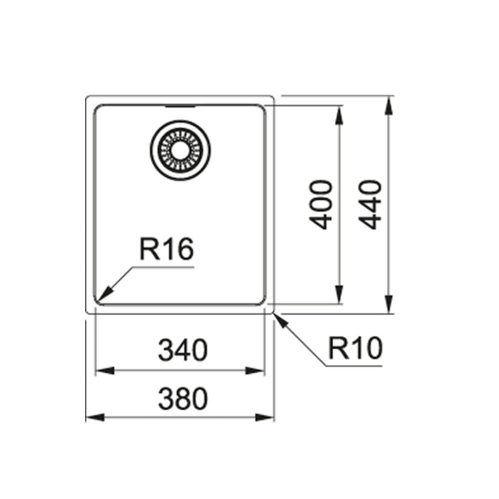 Franke Maris MRX 210-34 Single Bowl 3 Way Install - Stainless Steel - MRX21034