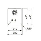 Franke Maris MRX 210-34 Single Bowl 3 Way Install - Stainless Steel - MRX21034