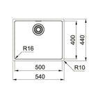 Franke Maris MRX 210-50 - Single Bowl 3 Way Install - Stainless Steel - MRX21050
