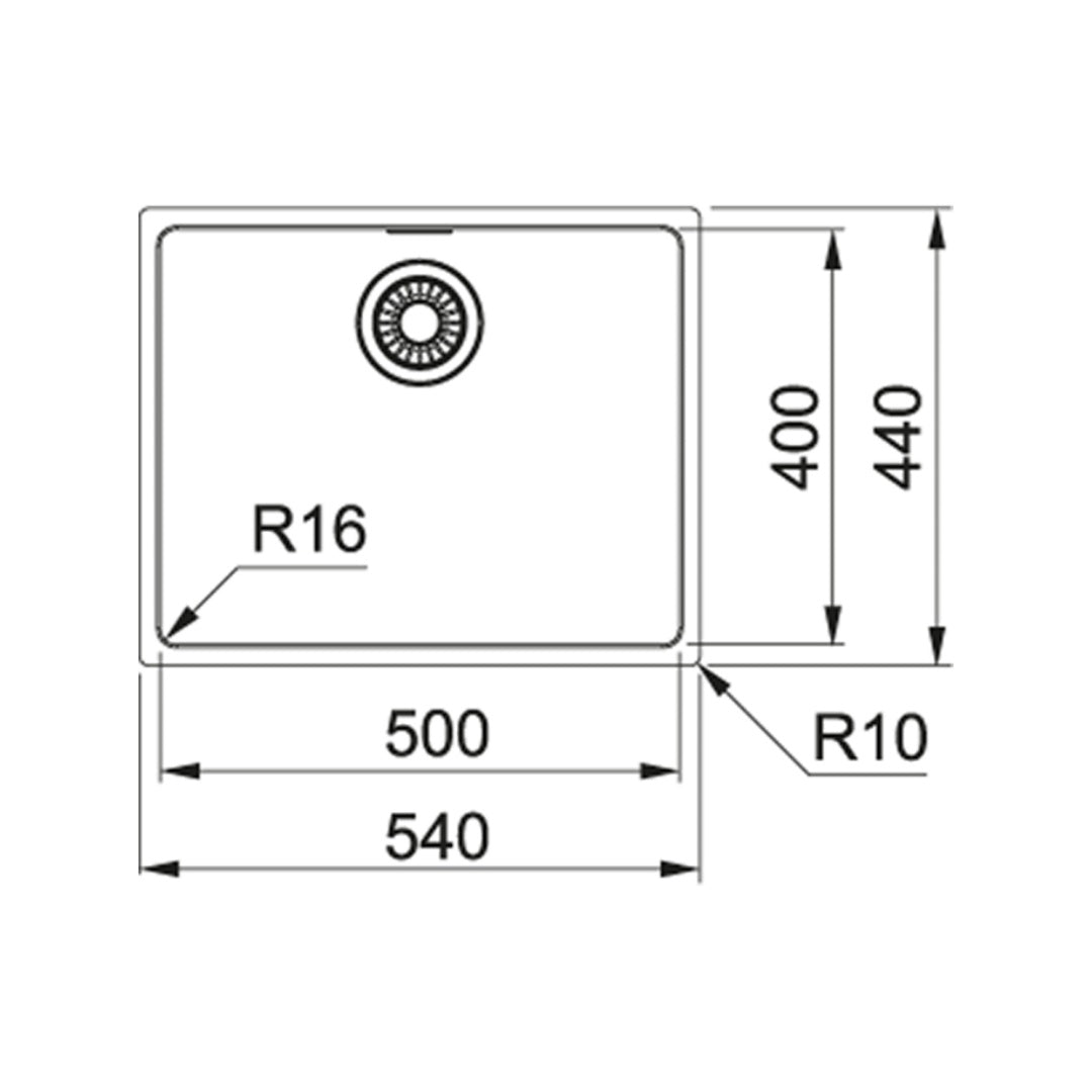 Franke Maris MRX 210-50 - Single Bowl 3 Way Install - Stainless Steel - MRX21050