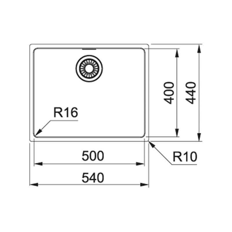 Franke Maris MRX 210-50 - Single Bowl 3 Way Install - Stainless Steel