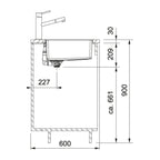 Franke Maris MRX 260-34-19 SBL 3 Way Install - Stainless Steel - MRX26034/19SBL